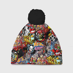 Шапка c помпоном Логотипы Аниме Мультиков