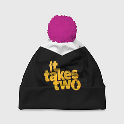 Шапка c помпоном It takes two Logo Z