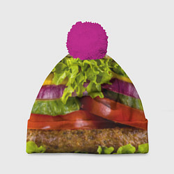 Шапка c помпоном Бургер
