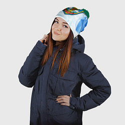 Шапка с помпоном День ВДВ, значок, цвет: 3D-зеленый — фото 2