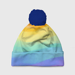 Шапка c помпоном РАДУЖНЫЕ ВОЛНЫ RAINBOW WAVES Z