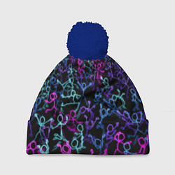 Шапка c помпоном Neon Rave Party
