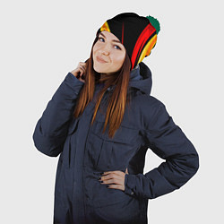 Шапка с помпоном Уникальные линии, цвет: 3D-зеленый — фото 2