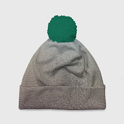 Шапка с помпоном Металликскин, цвет: 3D-зеленый