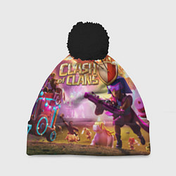 Шапка с помпоном CLASH OF CLANS СТОЛКНОВЕНИЕ КЛАНОВ, цвет: 3D-черный