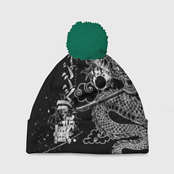Шапка с помпоном ТОКИЙСКИЕ МСТИТЕЛИ TOKYO REVENGERS ДРАКОН, цвет: 3D-зеленый