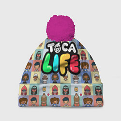 Шапка с помпоном Toca Life, цвет: 3D-малиновый