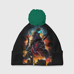 Шапка c помпоном РОКЗИЛЛА