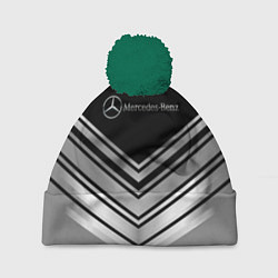 Шапка с помпоном Mercedes-Benz Текстура, цвет: 3D-зеленый