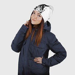 Шапка с помпоном SONIC BLACK СОНИК, цвет: 3D-белый — фото 2