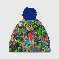 Шапка c помпоном МАЙНКРАФТ ВСЕ ГЕРОИ И ПРЕДМЕТЫ