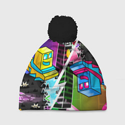 Шапка с помпоном Geometry Dash: Parallel Worlds, цвет: 3D-черный