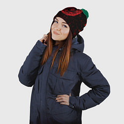 Шапка с помпоном Демоны старшей школы Клан Гремори, цвет: 3D-зеленый — фото 2