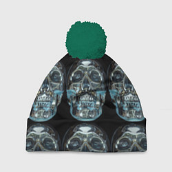 Шапка c помпоном Skulls pattern 2028