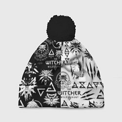 Шапка c помпоном THE WITCHER LOGOOMBING ВЕДЬМАК ПАТТЕРН