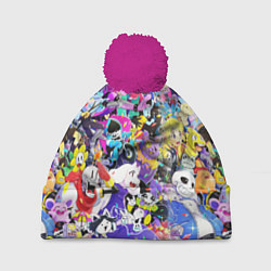 Шапка c помпоном UNDERTALE PATTERN HEROES, ВСЕ ГЕРОИ ИГРЫ