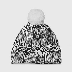 Шапка c помпоном Стиль QR код