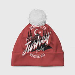 Шапка с помпоном Турция - Turkey, цвет: 3D-белый