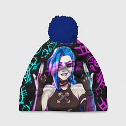 Шапка c помпоном JINX ДЖИНКС NEON PATTERN