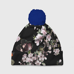 Шапка с помпоном Краски весны, цвет: 3D-тёмно-синий