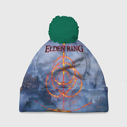 Шапка с помпоном Elden Ring, Logo, цвет: 3D-зеленый