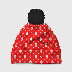 Шапка с помпоном Red Dope Ski Mask Camo Dope Street Market, цвет: 3D-черный