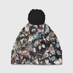 Шапка с помпоном Ito Junji Collection, цвет: 3D-черный