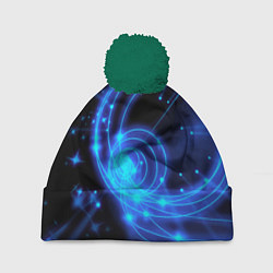Шапка c помпоном Неоновый космос Neon space