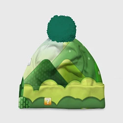 Шапка с помпоном Вселенная марио, цвет: 3D-зеленый