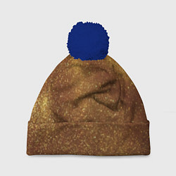Шапка с помпоном Золотая пыль, цвет: 3D-тёмно-синий