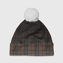 Шапка с помпоном Tartan gradient, цвет: 3D-белый
