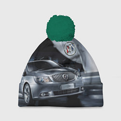 Шапка с помпоном Buick в ночном городе, цвет: 3D-зеленый