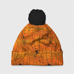 Шапка с помпоном Паучье логово, цвет: 3D-черный