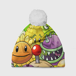Шапка c помпоном Растения против зомби