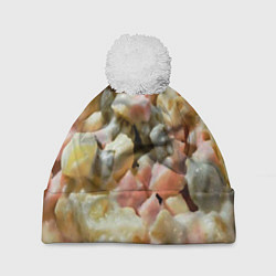 Шапка c помпоном Салат оливье