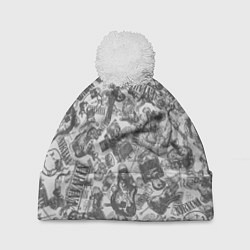 Шапка с помпоном Nirvana style light, цвет: 3D-белый