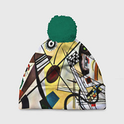 Шапка c помпоном Поперечная линия - Василий Кандинский