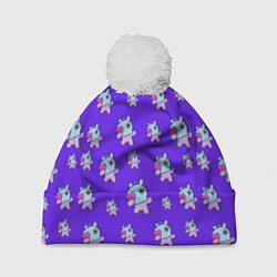 Шапка с помпоном BT21 Mang pattern BTS, цвет: 3D-белый