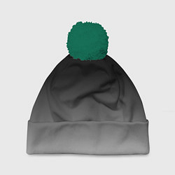 Шапка c помпоном От черного к белому