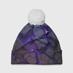 Шапка c помпоном Светящаяся неоновая лава