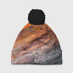 Шапка с помпоном Пустынный ветер, цвет: 3D-черный