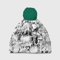 Шапка с помпоном Исигами Сенку - Доктор Стоун, цвет: 3D-зеленый