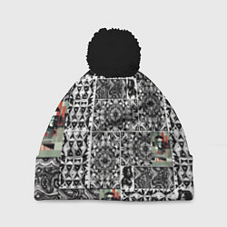 Шапка c помпоном Орнамент древних цивилизаций