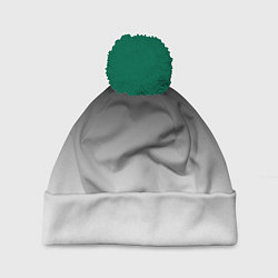 Шапка с помпоном Black and white gradient, цвет: 3D-зеленый