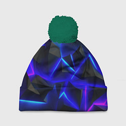Шапка c помпоном Разлом плит из неона
