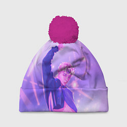 Шапка с помпоном Хёнджин на концерте - Стрей Кидс, цвет: 3D-малиновый