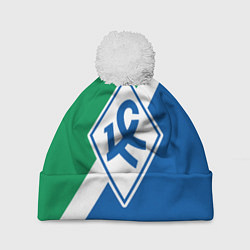 Шапка с помпоном Крылья Советов - Самара, цвет: 3D-белый