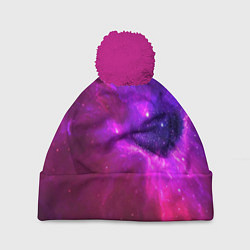 Шапка c помпоном Бескрайнее космическое пространство - галактика