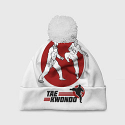 Шапка c помпоном Бойцы тхэквондо