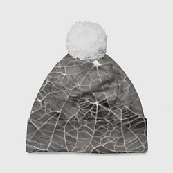 Шапка с помпоном Паутина паука, цвет: 3D-белый